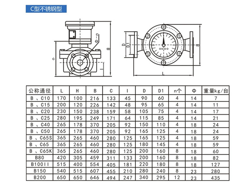 椭圆齿轮流量计